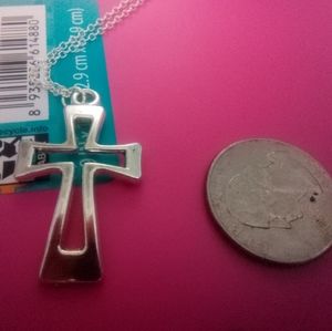 Silver Plated Cross Crucifix Necklace